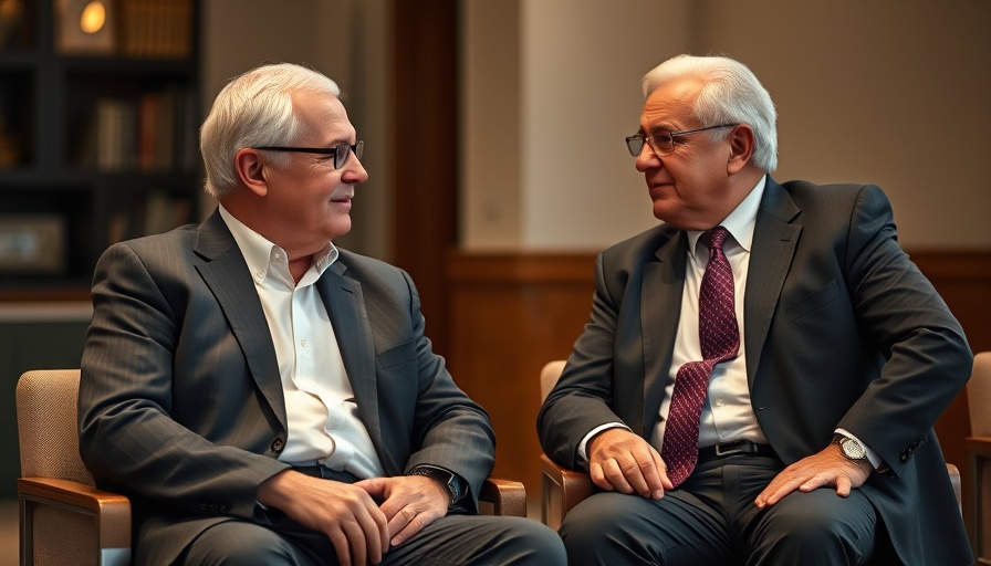Two men talking in a casual setting indoors, focusing on their interaction.