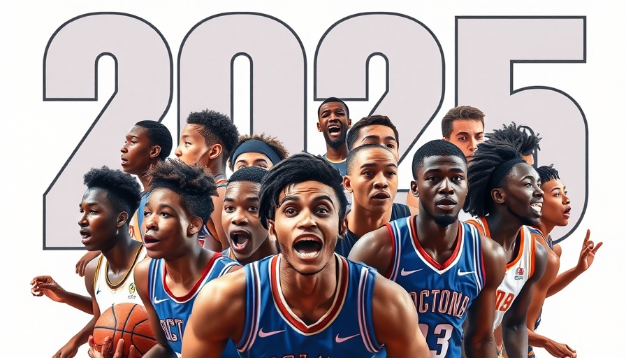 Dynamic collage of athletes celebrates 2025 NBA Draft Chaos.