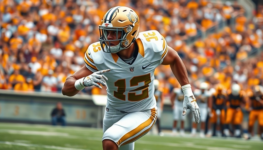 Eric Singleton Jr. showcasing college football highlights in action.