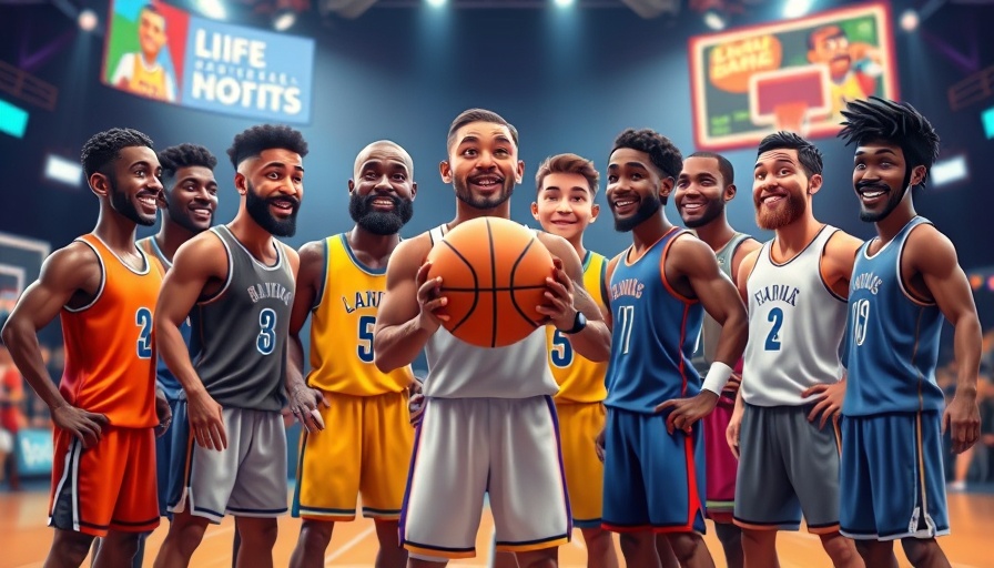 AI sports betting theme with dynamic basketball players in a digital setting.
