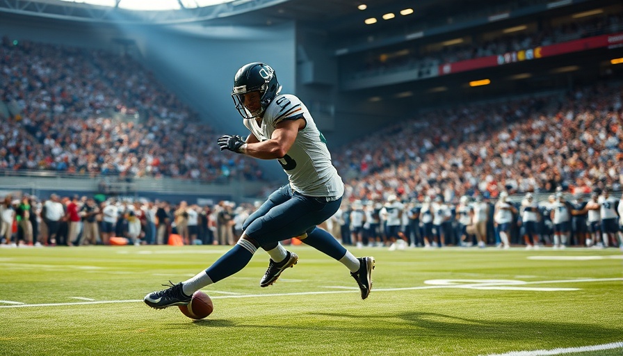 AI sports betting excitement during intense football action.