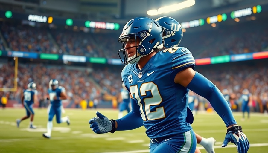 Athlete celebrating during a football game, AI sports betting