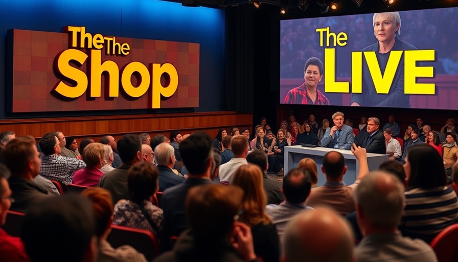 Live talk show panel with audience interaction.