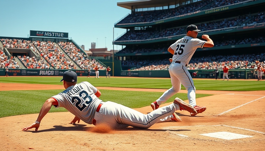 Action-packed baseball scene during game highlights, AI sports betting.