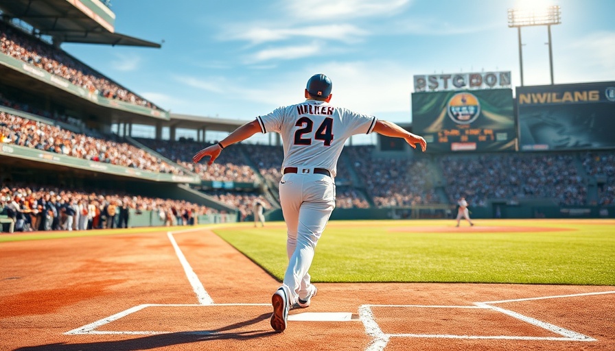 Exciting MLB predictions moment, player crossing home plate.