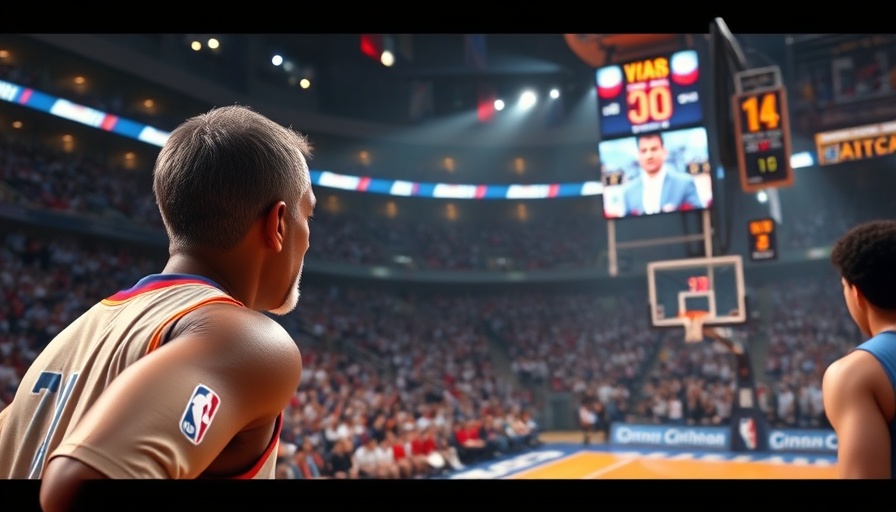 Cooper Flagg Hall of Famer moment captured at a basketball game.