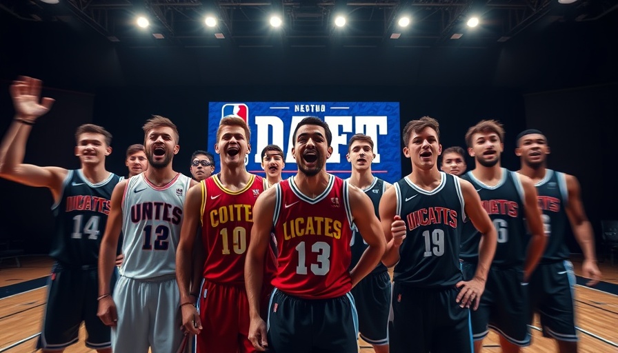 NBA draft event showcasing young basketball players.