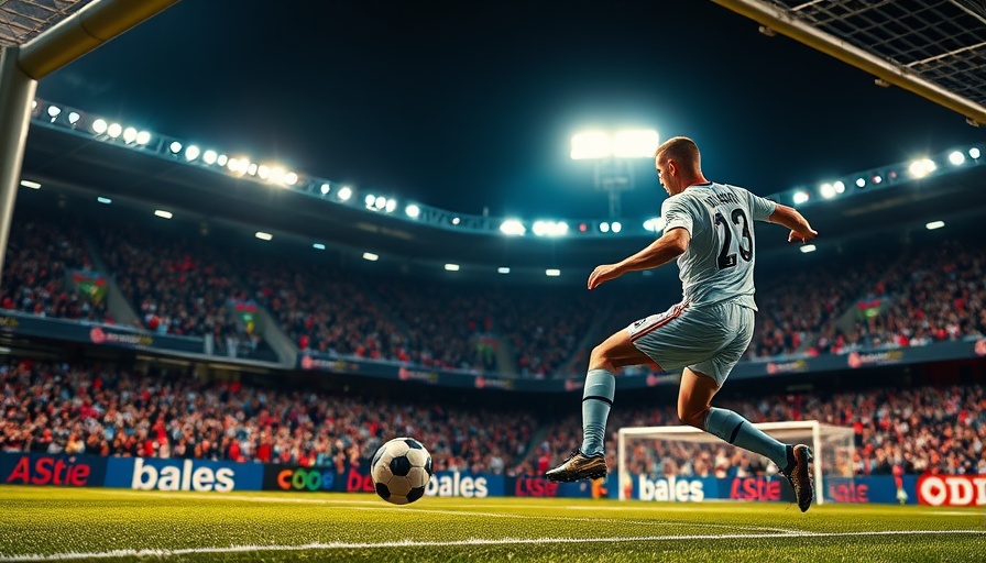 AI sports betting in action during intense soccer match.