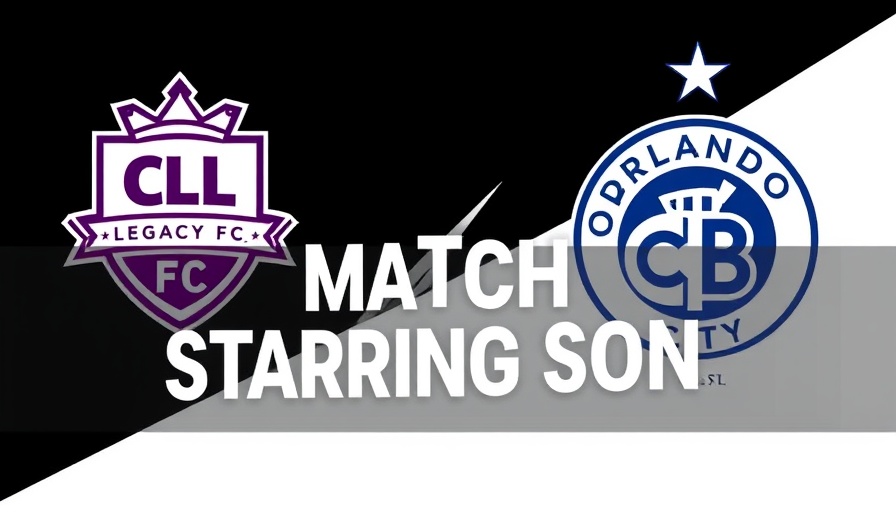 Crown Legacy FC vs Orlando City B match graphic with team logos.