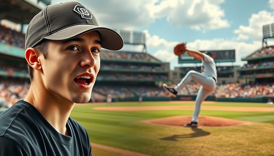 MLB draft predictions, split-screen of speaker and baseball game action