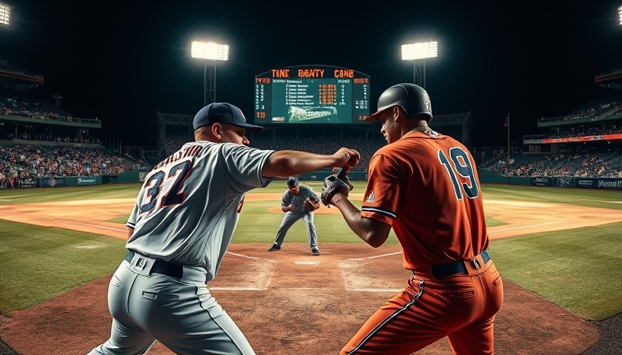 AI sports betting: Baseball game with overlay stats.