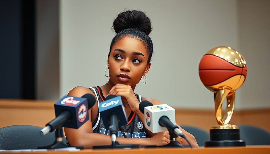 AI sports predictions impact on female basketball player at conference.