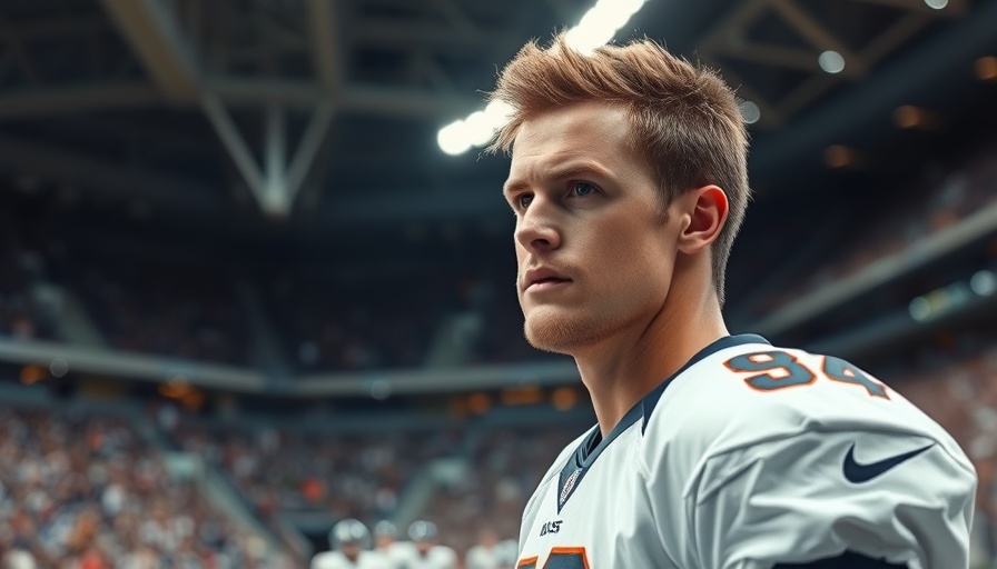 AI sports betting concept with focused athlete in stadium.