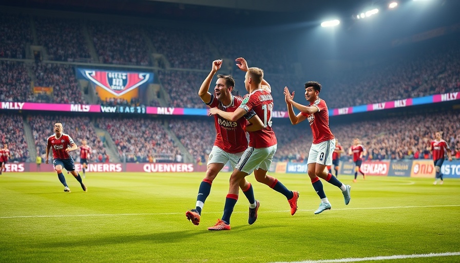 MLS match highlight with soccer players in action, showcasing AI sports betting potential.