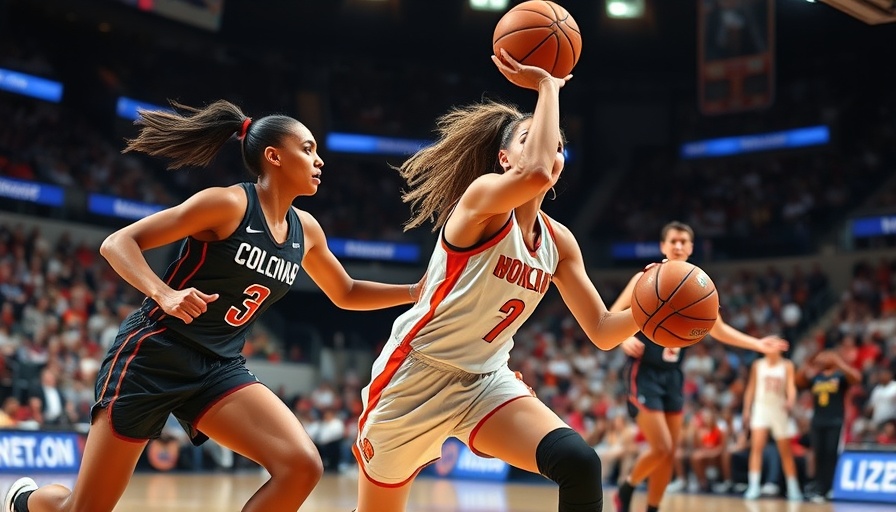 Female basketball players in intense game, AI sports betting insights