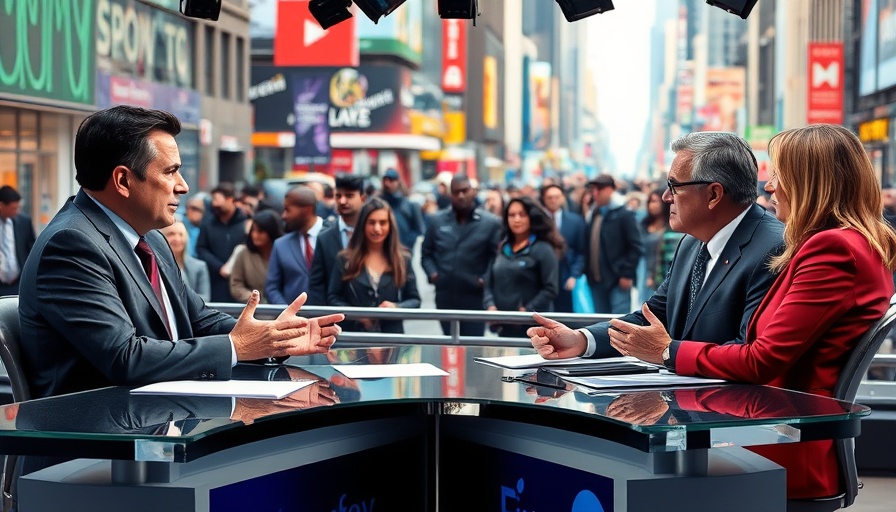 AI sports betting panelists in a lively studio discussion.