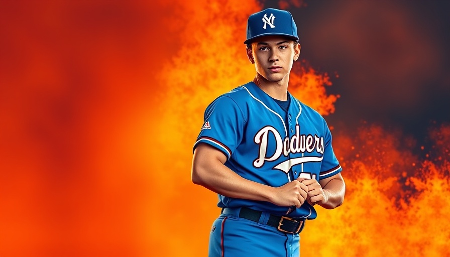 Athlete holding bat with fiery background, AI sports betting.