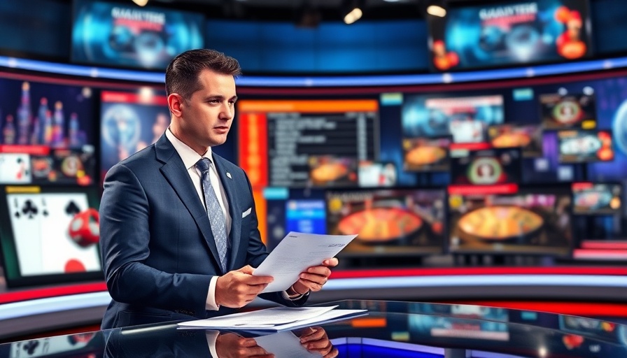 News anchor discusses John Matir gambling allegations in studio.
