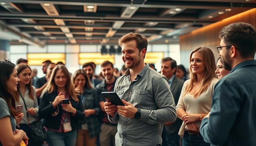 Lively indoor gathering near a modern lobby bar, showcasing social interaction.