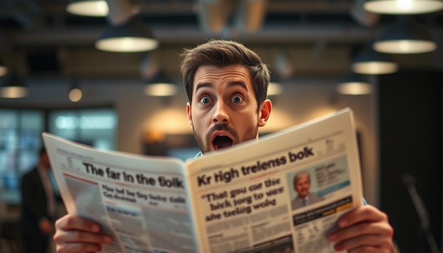 Surprised man reading headline about James Comey liking Taylor Swift.