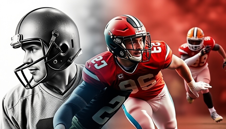 Evolution of helmet safety technology in football.