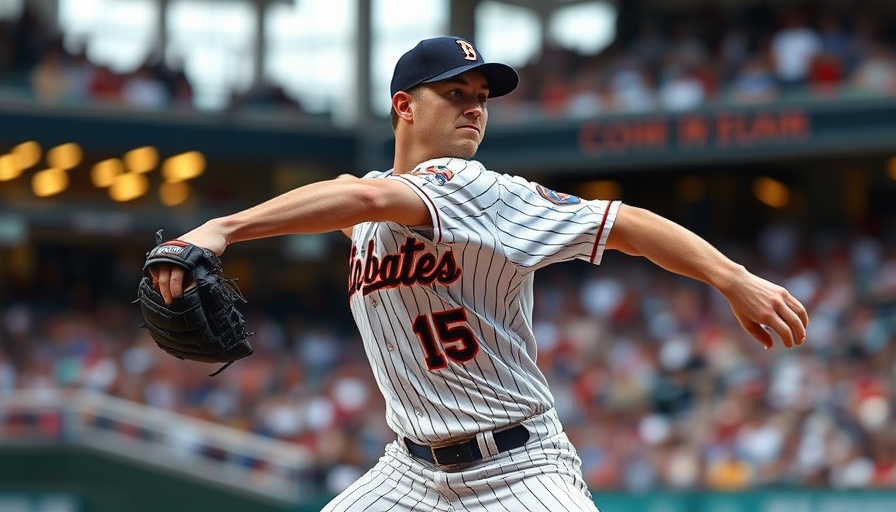 Atlanta sports news featuring dynamic baseball pitcher in action.