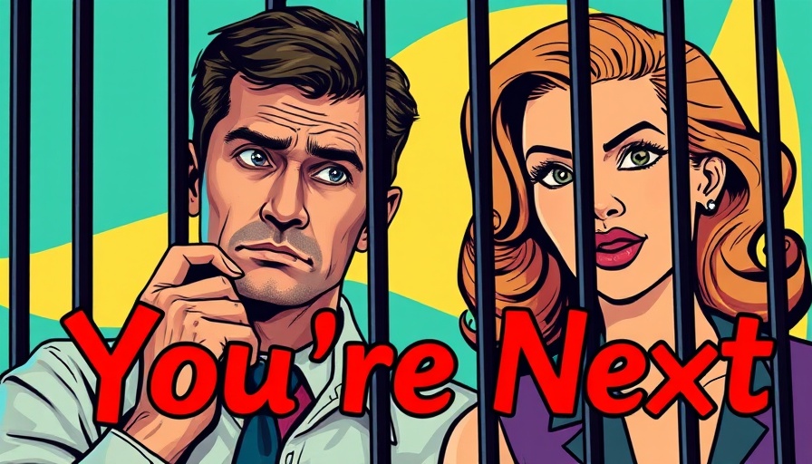 New Confederacy in America concept with pensive man, confident woman behind bars.