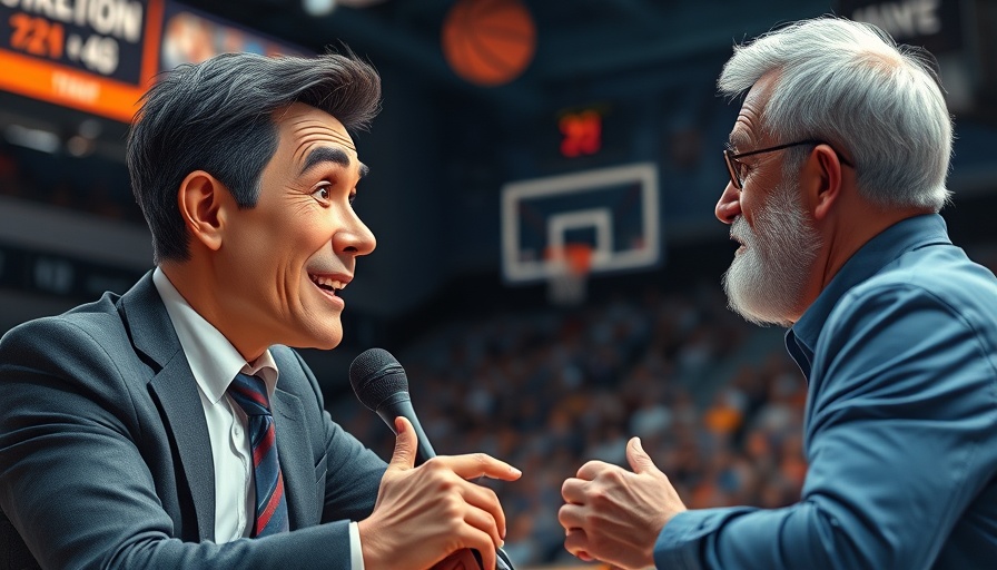 Animated discussion on transfer portal college basketball with commentator.