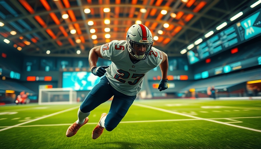 Dynamic NFL training redefined with advanced tech interface.