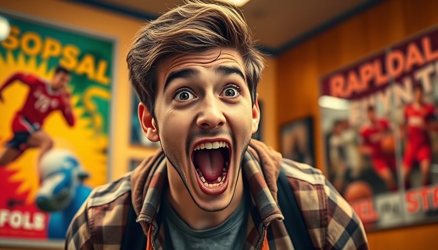 AI sports betting excitement with energetic reaction