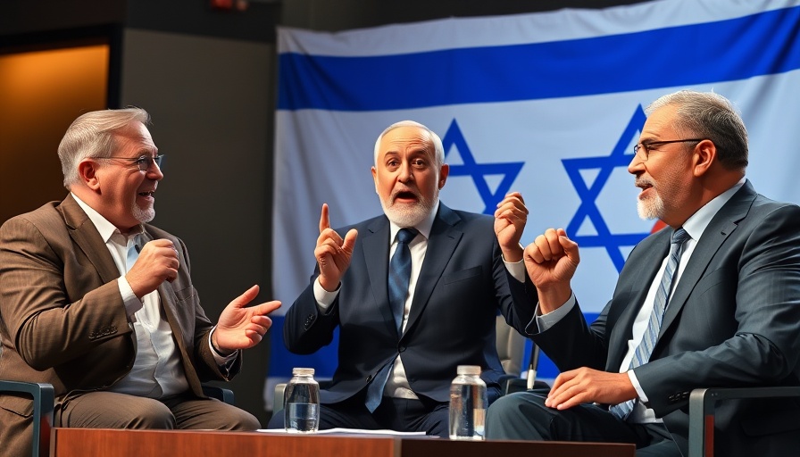 Discussion panel on AIPAC influence in American politics with participants debating energetically.