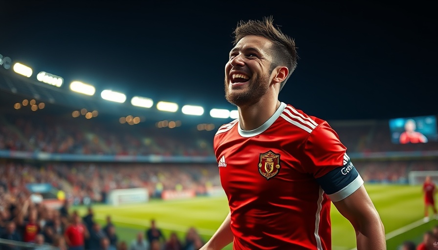 MLS soccer player celebrating a goal on matchday 30.