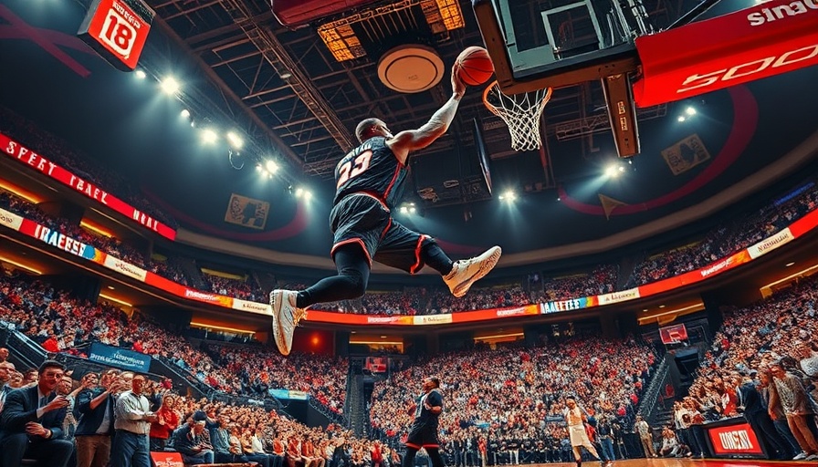 Dynamic dunk attempt in a vibrant basketball game highlighting Ja Morant's best dunks.