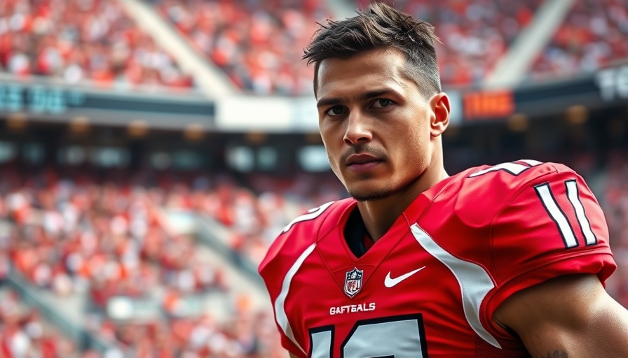 NFL predictions featuring an athletic football player posing confidently.