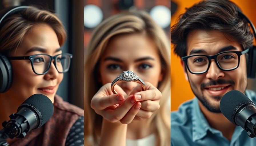 Taylor Swift engagement topic in a podcast collage