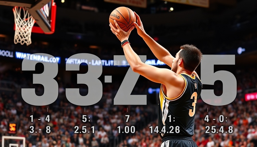 AI sports betting concept with basketball game stats overlay.