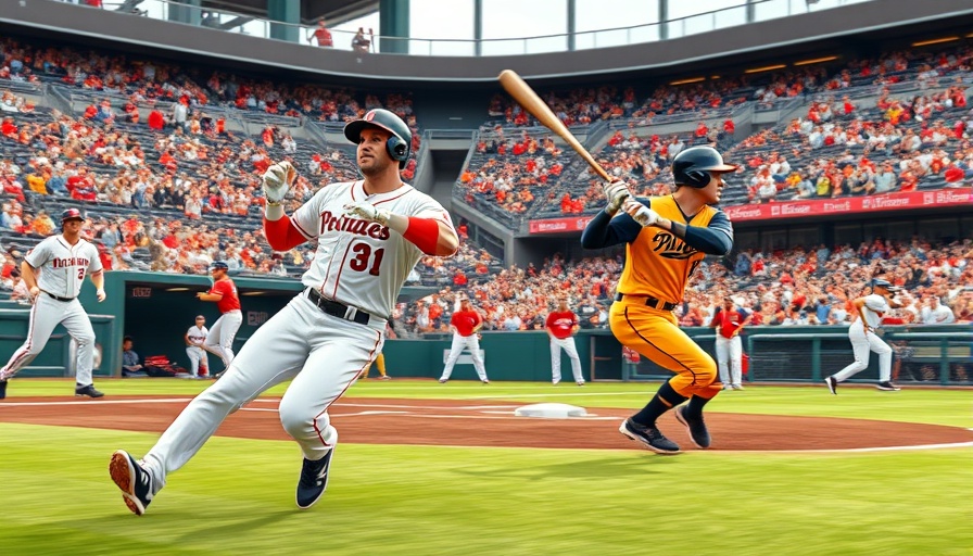 AI sports betting concept in baseball game highlights.