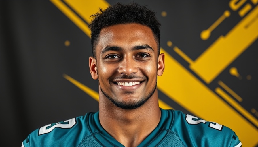 Fantasy Football Panic with athlete portrait and graphic design background.