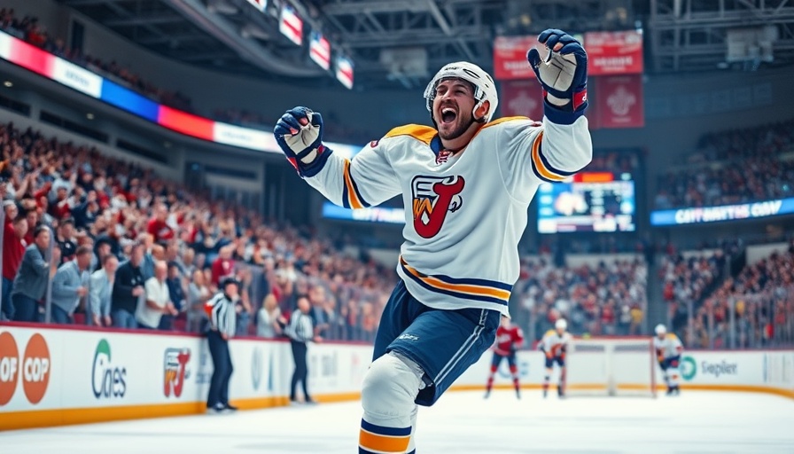 Hockey player celebrating a goal, 2025-26 Vancouver Canucks season highlights.