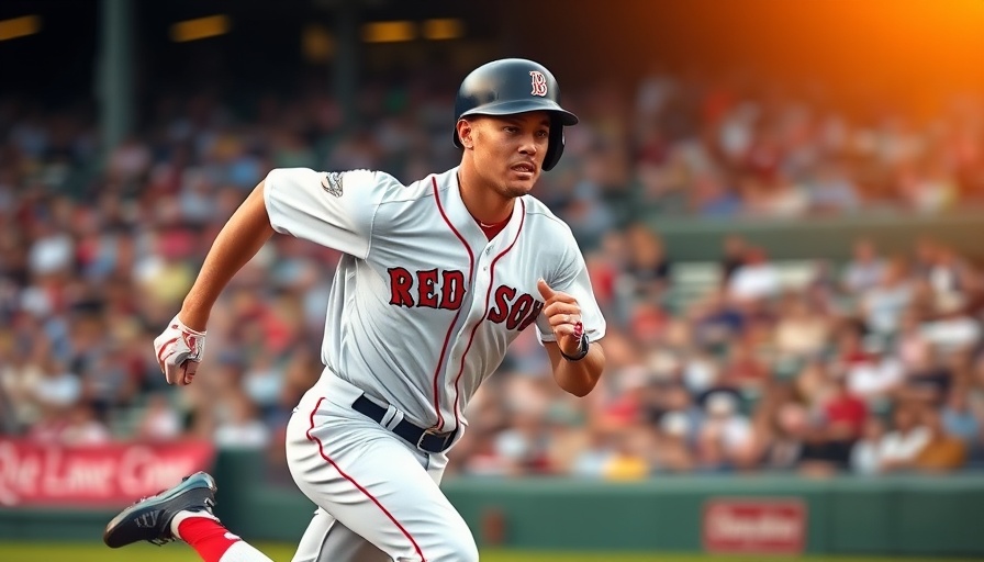 AI sports betting with baseball player sprinting energetically.