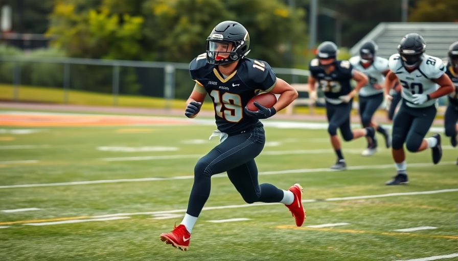 AI sports betting concept with dynamic football action under natural lighting.