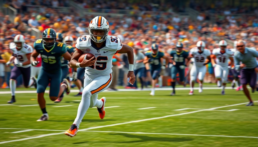 AI sports betting insights during a vibrant college football game.