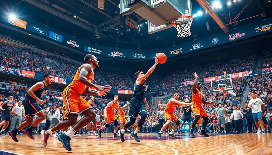 Exciting basketball action highlighting AI sports betting potential.