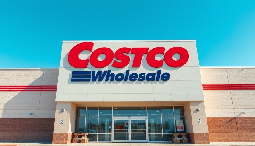 Exterior view of Costco store on a sunny day.