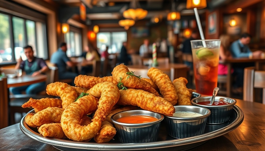 Seafood platter at a top Atlanta restaurant with a vibrant drink.