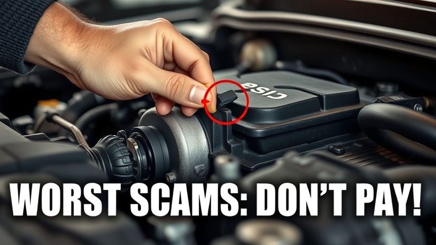 A mechanic checks a car engine for auto repair scams, highlighting potential fraud.