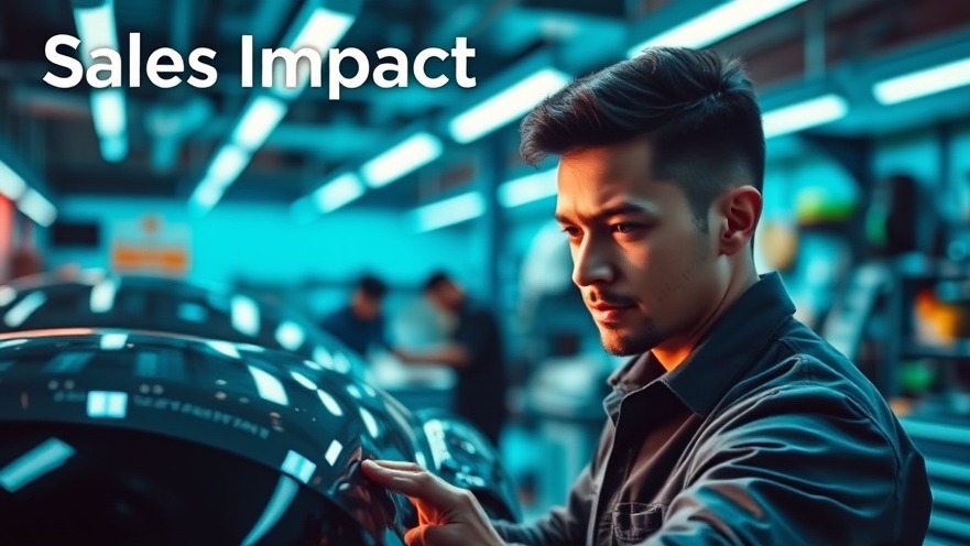 Modern auto repair shop showcasing automotive industry trends and electric vehicles.
