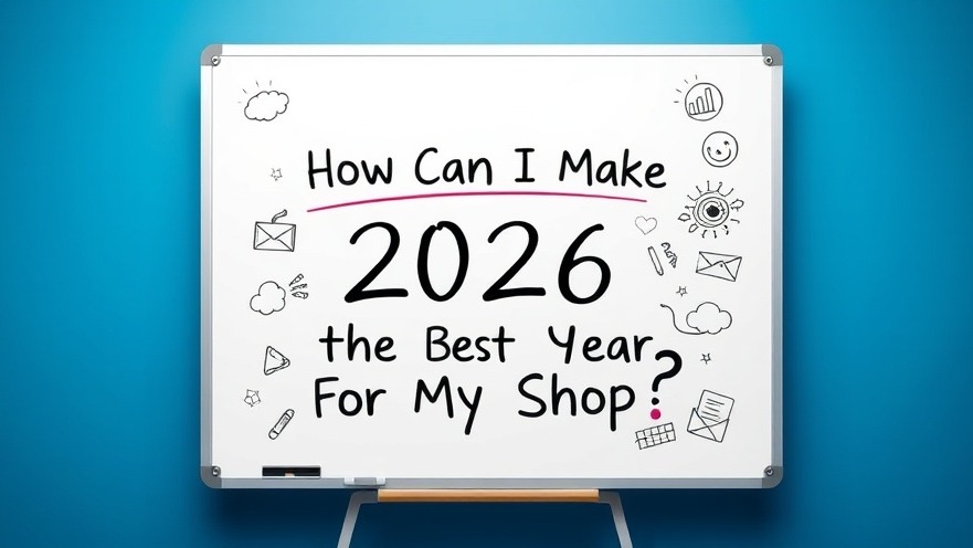 Colorful whiteboard showcasing the 2026 marketing plan for auto repair shop strategies.
