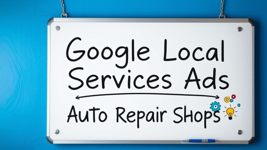 Informative graphic on LSA benefits for auto repair shops, Google ads emphasized.