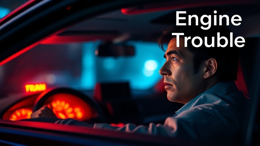 Driver worried about engine trouble, highlighting vehicle maintenance tips and evaporative emission control.